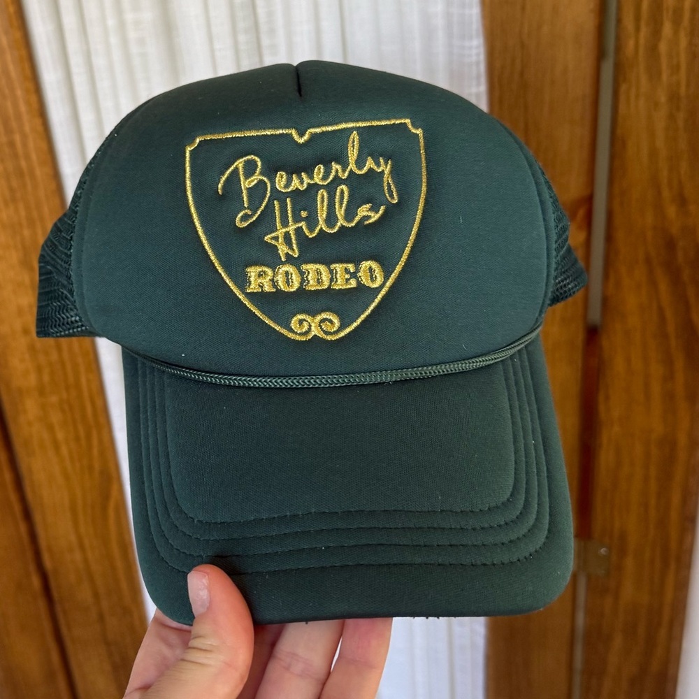 First Class Cowboy Green Beverly Hills Rodeo Trucker Hat